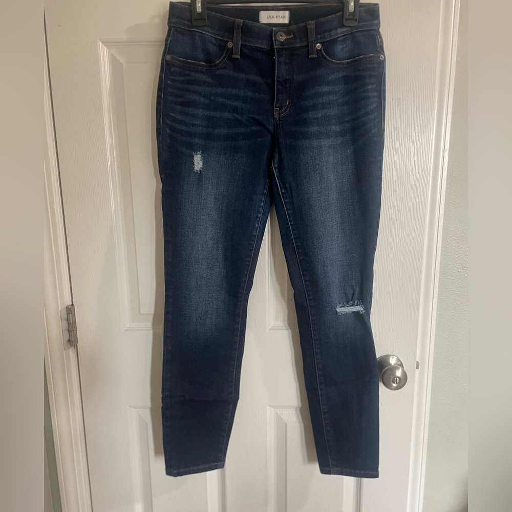 LILA RYAN Dark Indigo Straight Leg Jeans Size 30